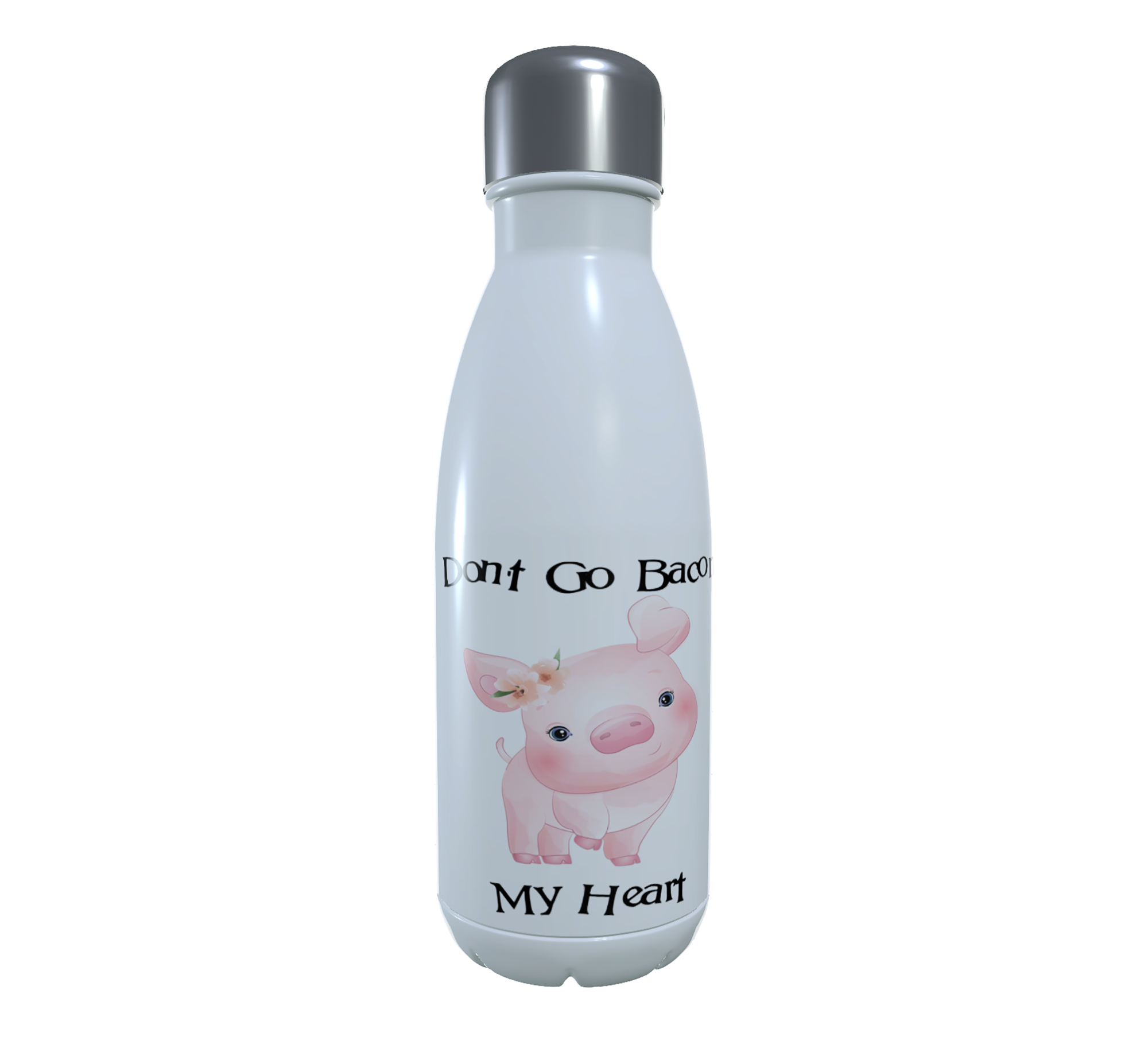 Pig Drinks Bottle - Don't Go Bacon My Heart Water Bottle